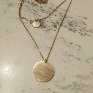 Dainty Minimalist Coin Tiered Gold Necklace